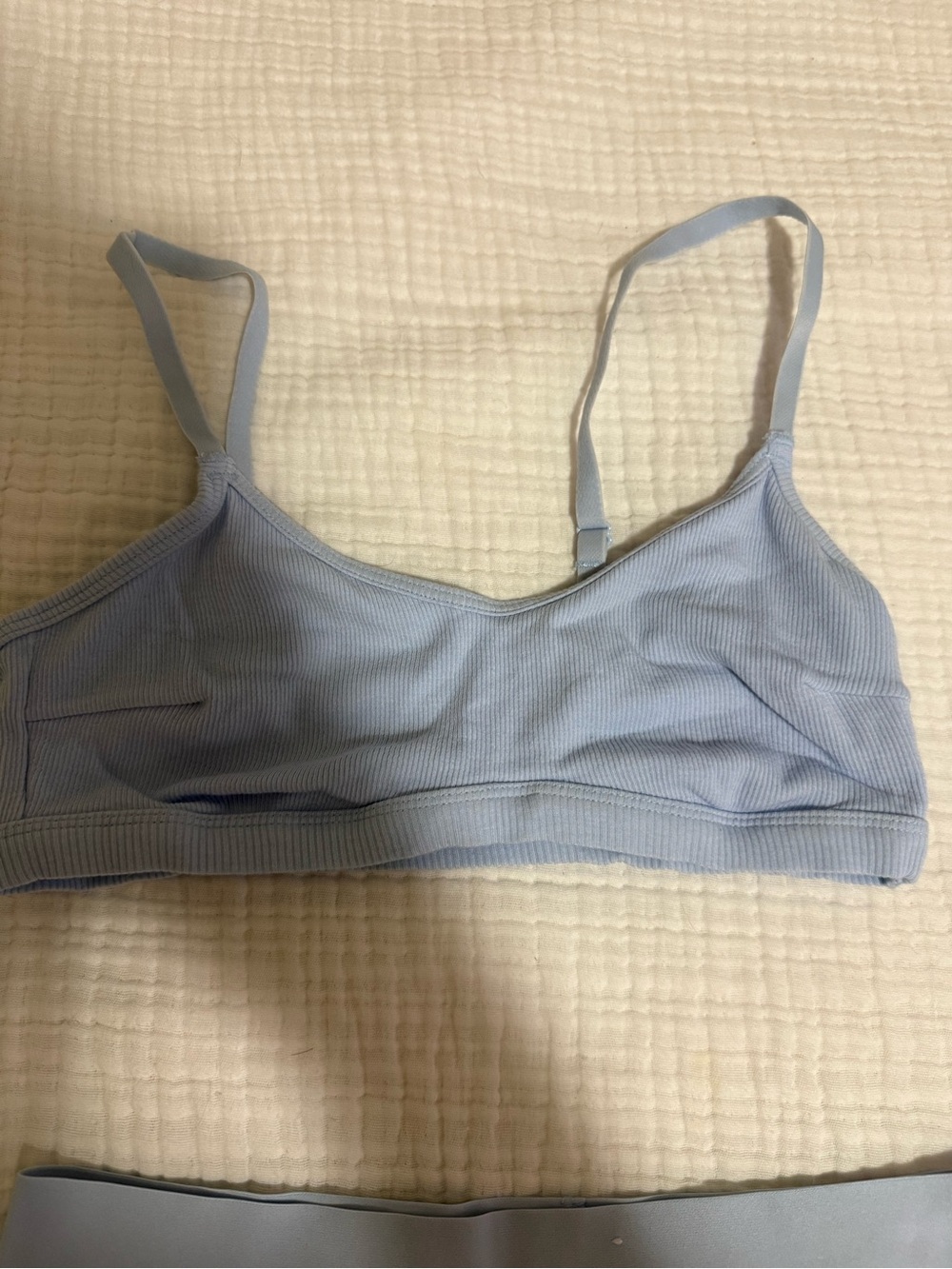 Auden Light Blue Ribbed Bralette & Boxer Set - Picture 3 of 6